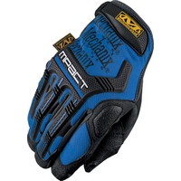Mechanixwear MPT-03-008 Mechanix Wear Small Blue And Black M-Pact Full Finger Spandex And Rubber Anti-Vibration Gloves With Hook